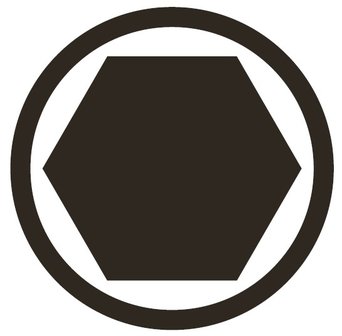 Bgs Technic 1/2 int. Hex. Bit dop, 100 mm lang, 4-14mm