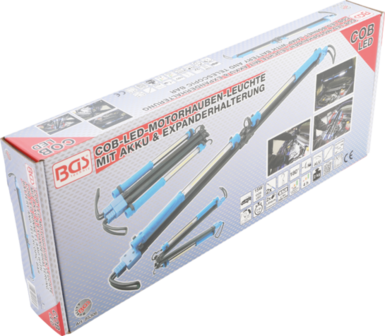 Bgs Technic COB-LED-motorkaplamp met accu &amp; expanderhouder 2 COB-LED Werk-handlampen