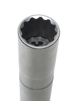 Bougiedopsleutel met magneet, twaalfkant, lang (3/8) 14 mm