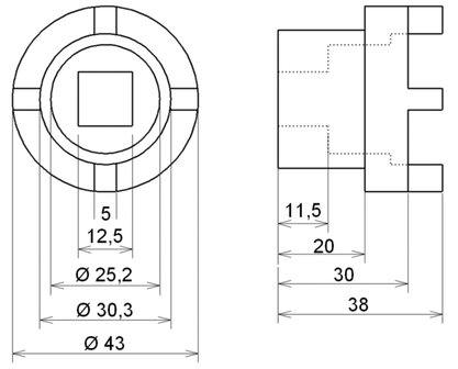 Bgs Technic Groove Nut dop voor Suzuki armen zwaaien