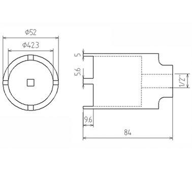 Bgs Technic Draagarmkroonmoersleutel voor Citroen / Peugeot