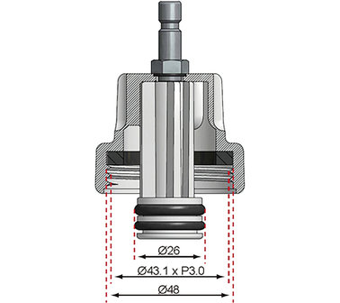 Bgs Technic Adapter nr. 7 voor BGS 8027, 8098 voor Alfa Romeo, Citro&euml;n, Fiat, Mini, Peugeot, Renault, Saab