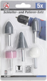 5-delige mounted slijpen point set