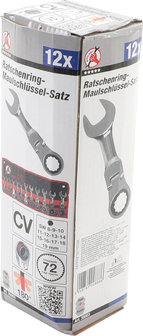 Combinatie ratel Ring Wrench Set, extra kort