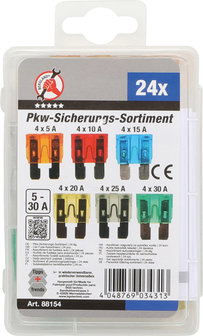 Assortiment autozekeringen 24-dlg