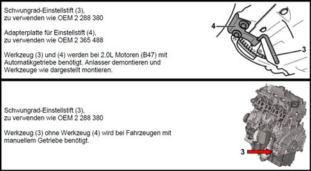 Motorinstelgereedschap-set voor BMW und MINI, 1.5 &amp; 2.0L diesel
