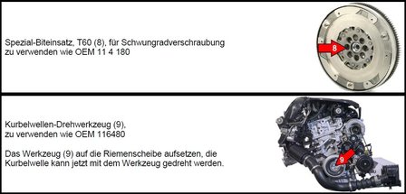 Motorinstelgereedschap-set voor BMW und MINI, 1.5 &amp; 2.0L diesel