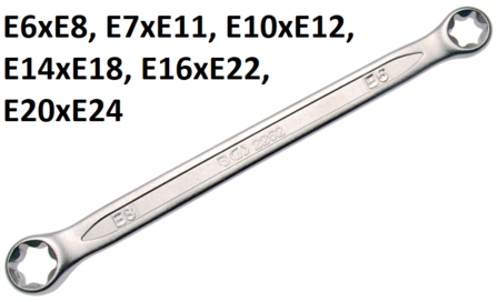 Bgs Technic Ringsleutel voor inwendig torx schroeven (extern), losse, E6xE8