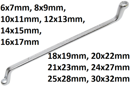 Bgs Technic Diepe crank dubbeleringsleutel, 6x7 mm