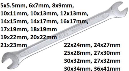 Bgs Technic Double steeksleutel, 5x5.5mm