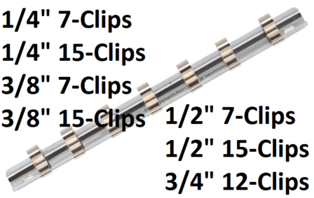 Bgs Technic Opsteekrail met 7 clips 6,3 mm (1/4)