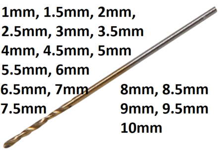 Bgs Technic Twist Drill, HSS-G, titanium coating, 1.5 mm (2 stuks)