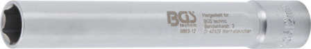 Bgs Technic Dopsleutel zeskant, extra diep aandrijf-binnenvierkant 10 mm (3/8) 12 mm