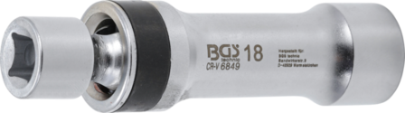 Bgs Technic Bougie kniedopsleutel twaalfkant met borgveer 3/8, 18mm