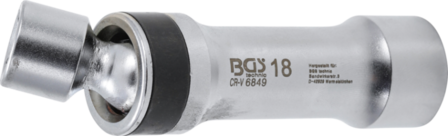 Bgs Technic Bougie kniedopsleutel twaalfkant met borgveer 3/8, 18mm