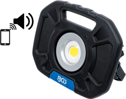 COB-LED-werkspotlamp 40W met geintegreerde speakers