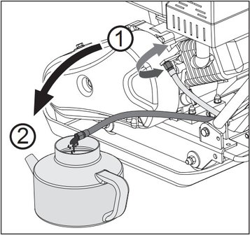 Trilplaat met benzinemotor 8,2kn