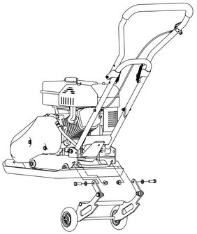 Trilplaat met benzinemotor 8,2kn