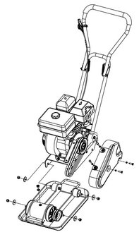 Trilplaat met benzinemotor 8,2kn