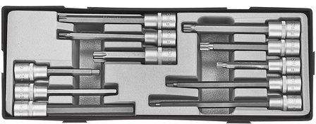 1/2 Doppenset Torx - Inbus - Spline 11 delig