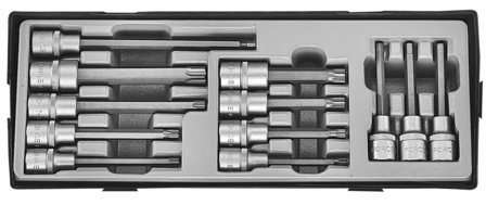 1/2 Doppenset Torx - Inbus - Spline 12 delig