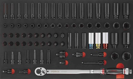 Foam Krachtdoppen combinatieset 79 delig