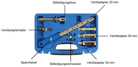 Klepveerspanner-set 7-dlg