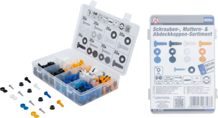 Assortiment schroeven, moeren en doppen 400-dlg