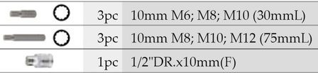 Bit set Spline 7 delig