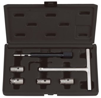 Diesel injector seat cutter set 6-delig