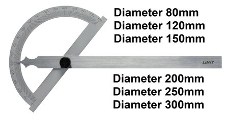 Gradenboog / gradenmeter 180&deg;