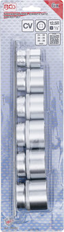 Dopsleutelset, twaalfkant 12,5 mm (1/2) 24 - 38 mm 6-dlg