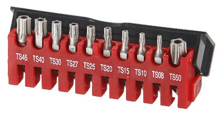 Bit set 5-kant Resistorx TS 10-delig