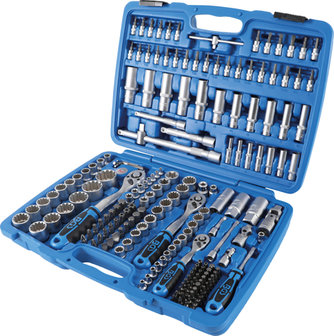 Bgs Technic Socket Set Gear Lock 6.3 mm (1/4) drive/10 mm (3/8) / 12.5 mm (1/2) 192-delig