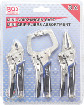 Bgs Technic Mini Locking Tangen Set 3-delige