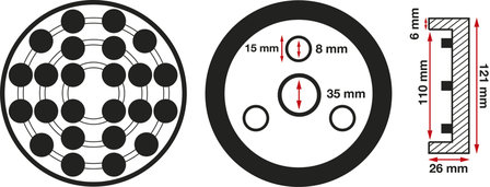 Bgs Technic Rubberschijf voor hefplatforms diameter 120 mm