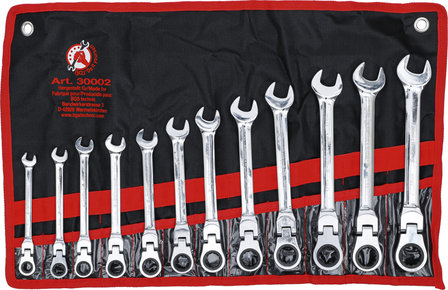 Combinatie ratel Ring Wrench Set, 12-delig Offset