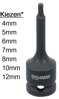 Schroefuitdraaier 12,5 mm (1/2) voor defecte binnenzeskant