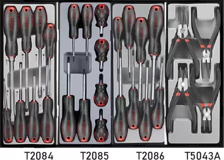 Rode Gereedschapswagen 8-lades met 303-delig gereedschap