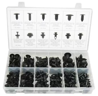 Bekleding clips assortiment 192 delig