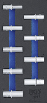 Bgs Technic Gereedschapsbakje 1/3: doppen, zeskant (1/2) 10-24mm 9 delig