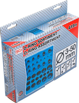 Bgs Technic O-ring-assortiment diameter 3 - 50 mm 419-delig