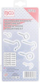 Bgs Technic Assortiment haken, 151 delig