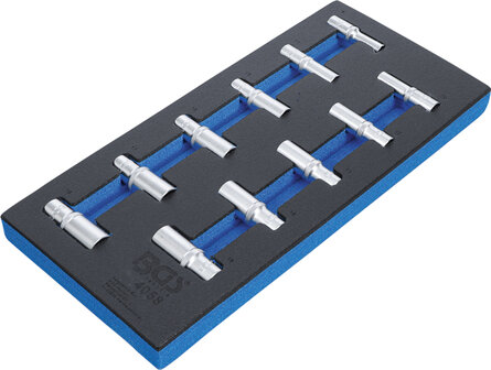 Bgs Technic Gereedschapsbakje 1/3: doppen, zeskant (3/8)  11 delig