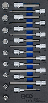 Bgs Technic Bit Dop Set 12.5 mm (1/2) internal hexagon 24 pcs