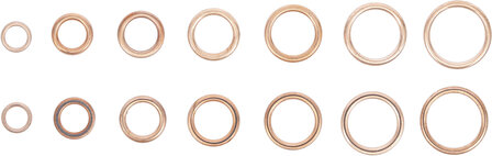 Bgs Technic 95-delige Copper O-Ring assortiment, diameter 6-20 mm