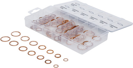 Bgs Technic 95-delige Copper O-Ring assortiment, diameter 6-20 mm