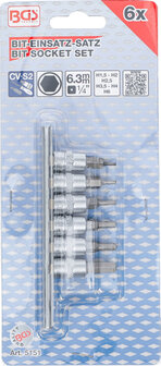 Bgs Technic Bit dop Set 6,3 mm (1/4) schijf intern Zeskant 1,5 - 6 mm