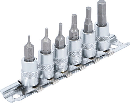 Bgs Technic Bit dop Set 6,3 mm (1/4) schijf intern Zeskant 1,5 - 6 mm