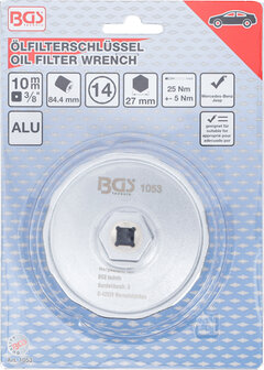 Bgs Technic Oliefiltersleutel 14-kant diameter 84,4 mm voor Jeep, Mercedes-Benz, Dodge